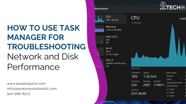 Task Manager Guide: Fix Network & Disk Issues | panaTECH