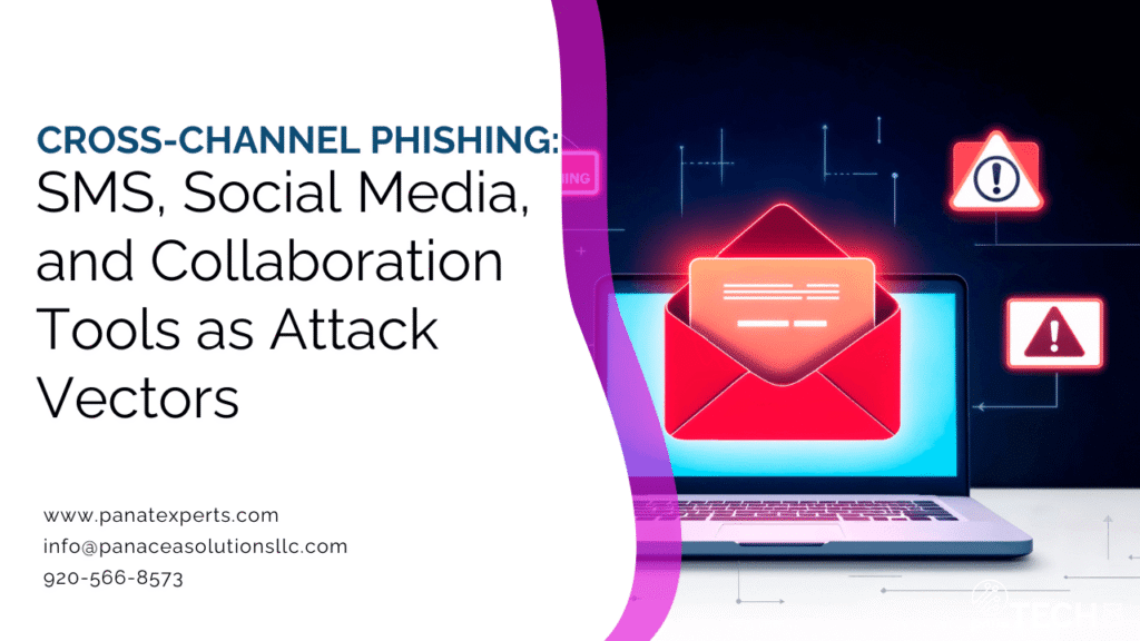 Warning symbol for multi-platform phishing threat