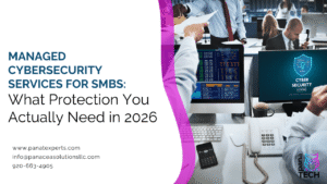 Managed cybersecurity services protecting small business network in 2026