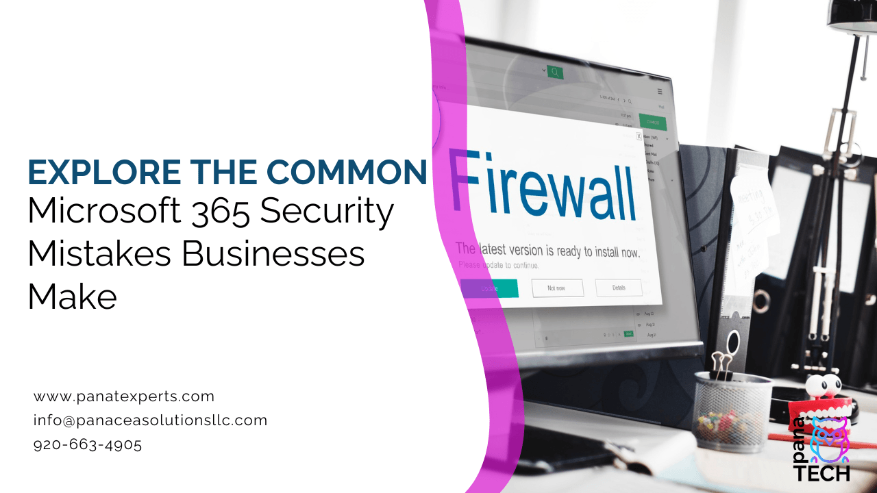Business team reviewing Microsoft 365 security settings to prevent cyber threats and data breaches
