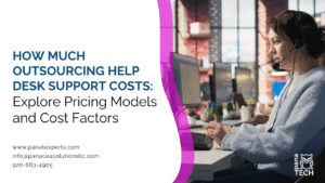 IT help desk specialist providing outsourced technical support to business users
